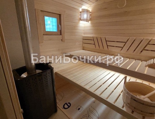 Перевозная каркасная баня 6м с душем №82184 [на продажу] фото 6